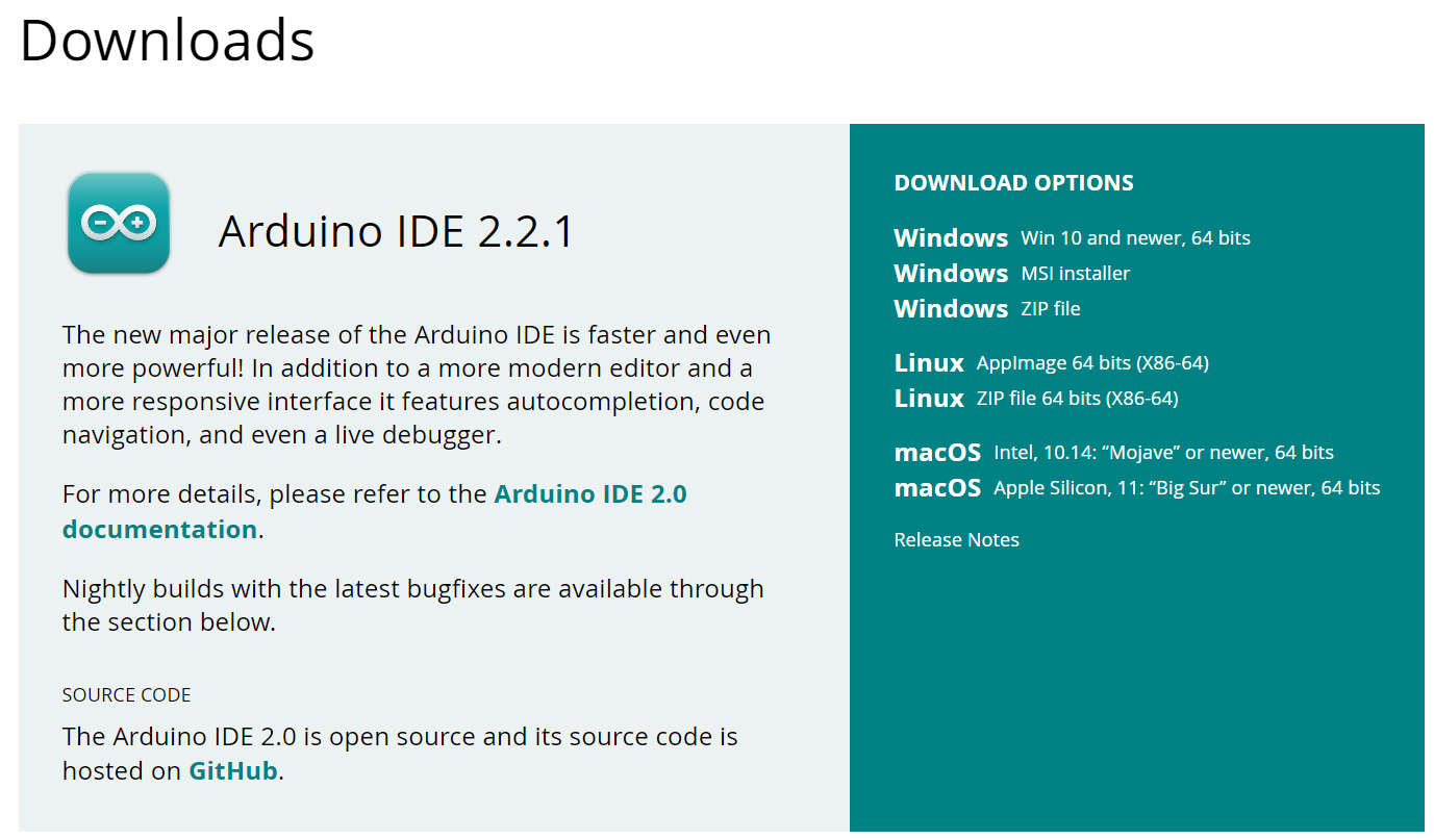 Arduino Downloads